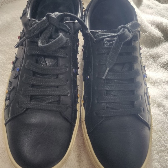 Black Sneakers with Star and Gem Details - Picture 3 of 8